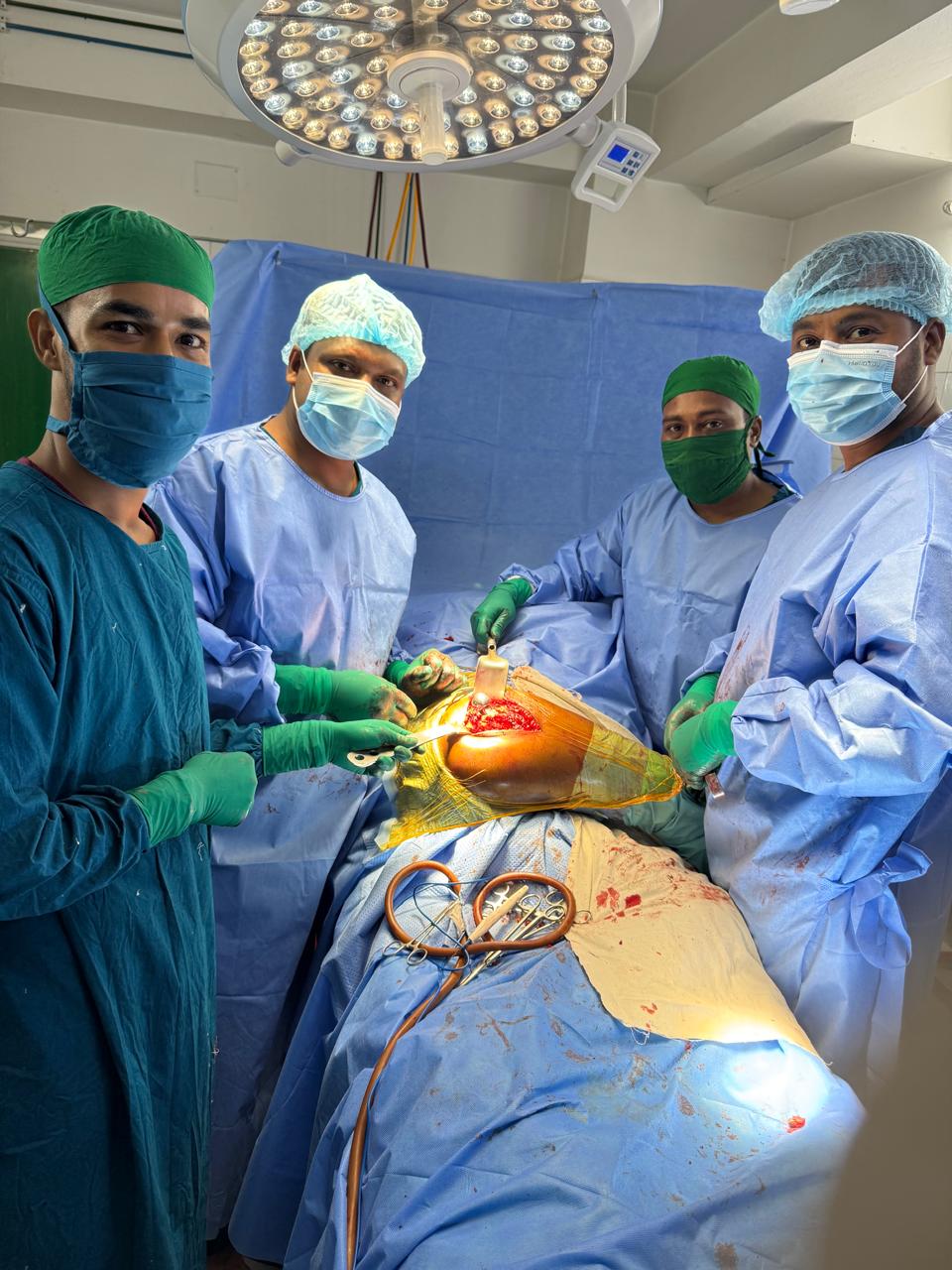 During Total Hip Replacement in Royal Hospital , Rajshahi