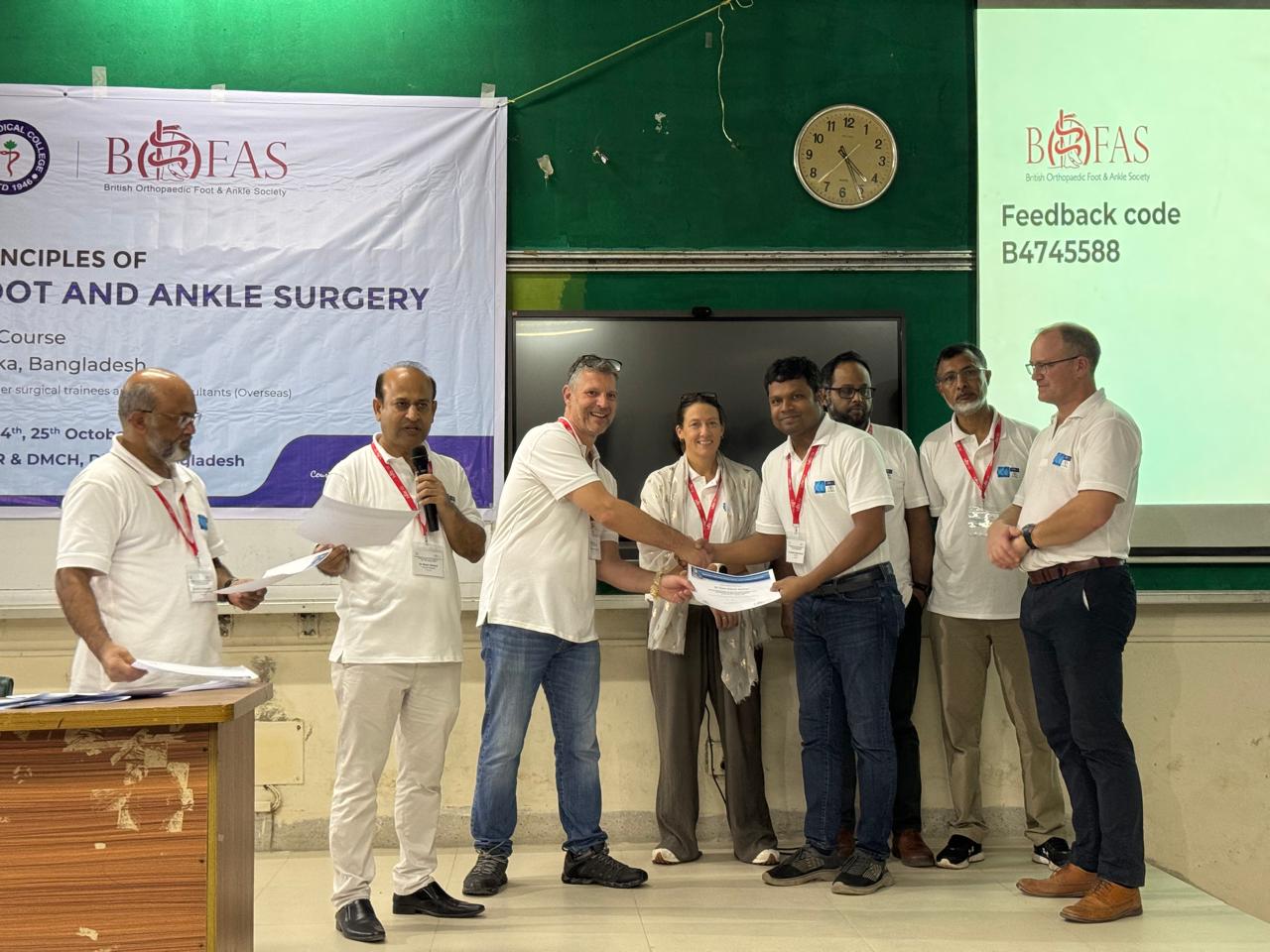 Receiving the completion certificate of BOFAS